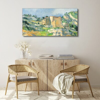 Houses on the hill Canvas wall art