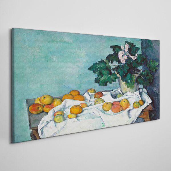 Fruit table with vase Canvas wall art