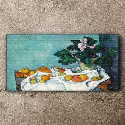 Fruit table with vase Canvas wall art