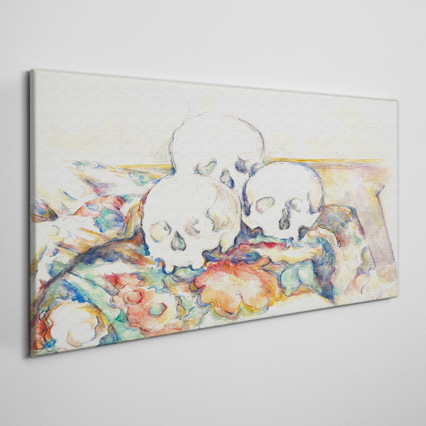 Floral Still Life with Skulls Print on canvas