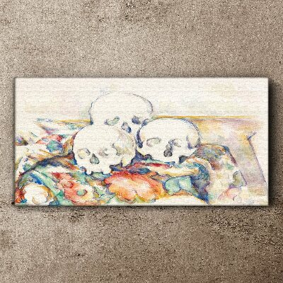 Floral Still Life with Skulls Print on canvas