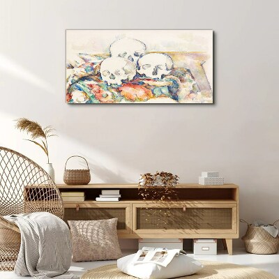 Floral Still Life with Skulls Print on canvas