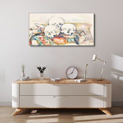 Floral Still Life with Skulls Print on canvas