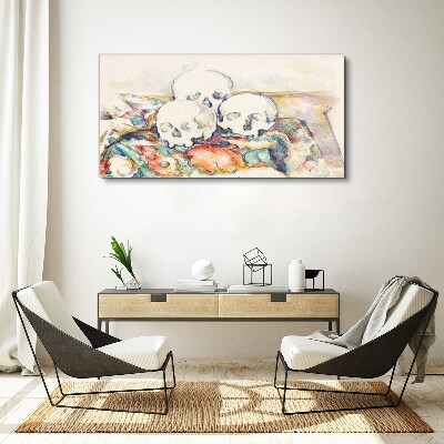 Floral Still Life with Skulls Print on canvas