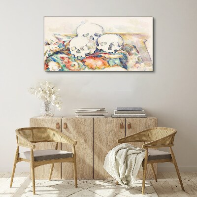 Floral Still Life with Skulls Print on canvas