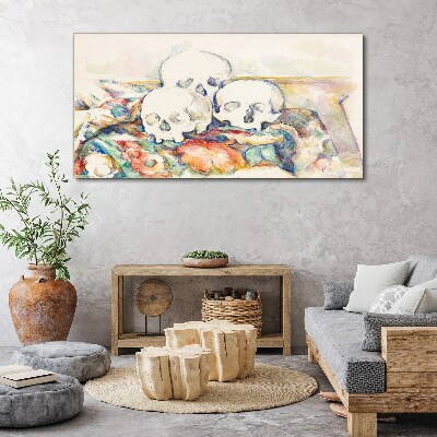 Floral Still Life with Skulls Print on canvas
