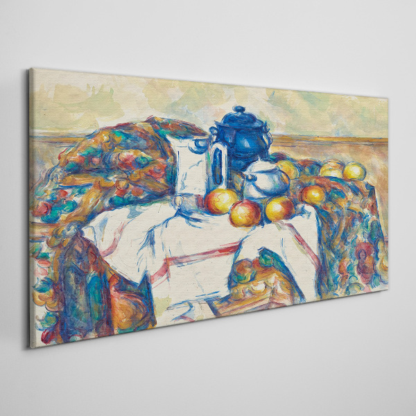 Still Life with a Blue Kettle Canvas wall art