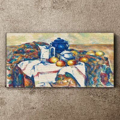 Still Life with a Blue Kettle Canvas wall art