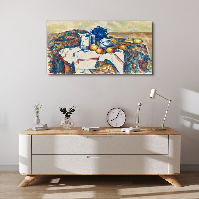 Still Life with a Blue Kettle Canvas wall art