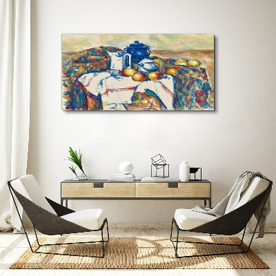 Still Life with a Blue Kettle Canvas wall art