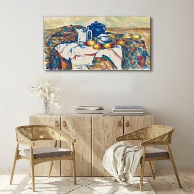 Still Life with a Blue Kettle Canvas wall art