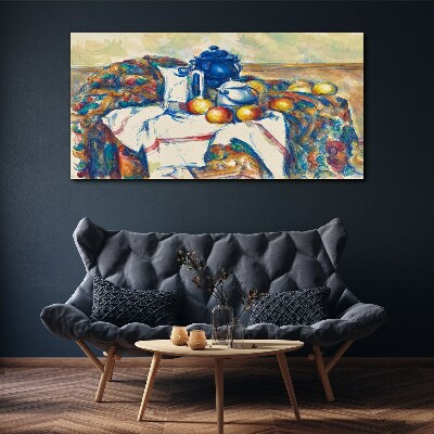 Still Life with a Blue Kettle Canvas wall art