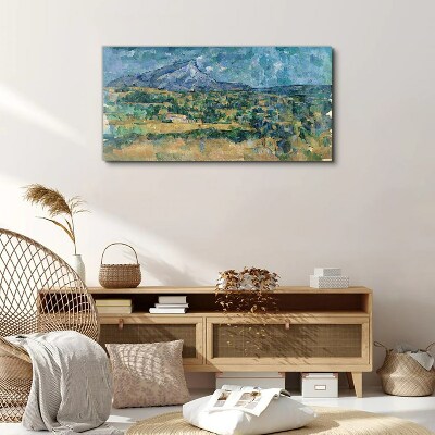 Mountain landscape in pastel colors Print on canvas