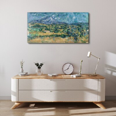 Mountain landscape in pastel colors Print on canvas