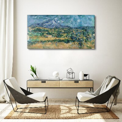Mountain landscape in pastel colors Print on canvas