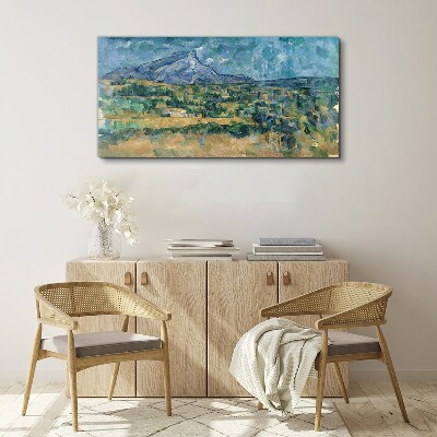Mountain landscape in pastel colors Print on canvas