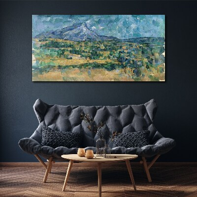 Mountain landscape in pastel colors Print on canvas