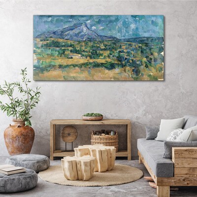 Mountain landscape in pastel colors Print on canvas