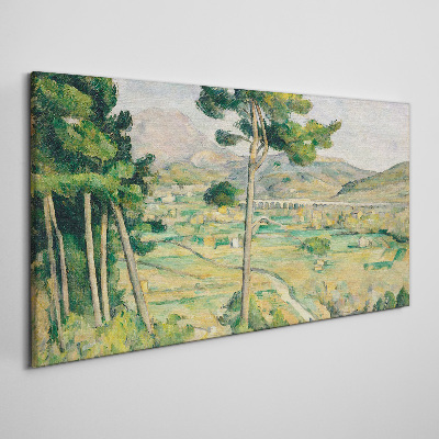 Landscape with trees Print on canvas