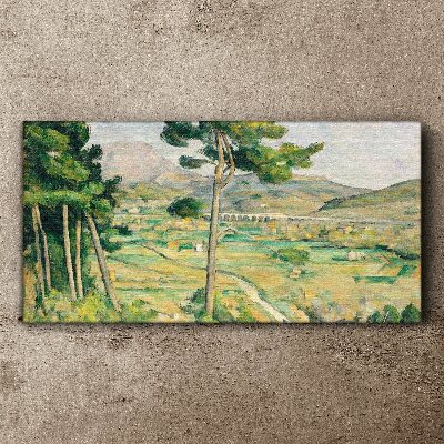 Landscape with trees Print on canvas