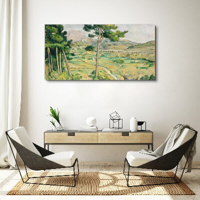 Landscape with trees Print on canvas