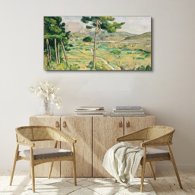 Landscape with trees Print on canvas