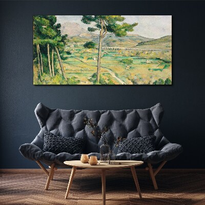 Landscape with trees Print on canvas
