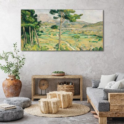 Landscape with trees Print on canvas