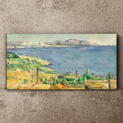 Sea and landscape view Canvas wall art
