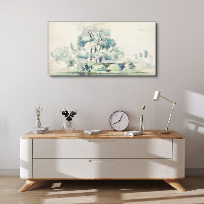 A peaceful landscape in pastel shades Print on canvas
