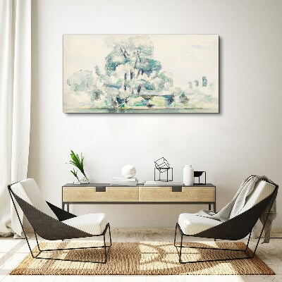 A peaceful landscape in pastel shades Print on canvas