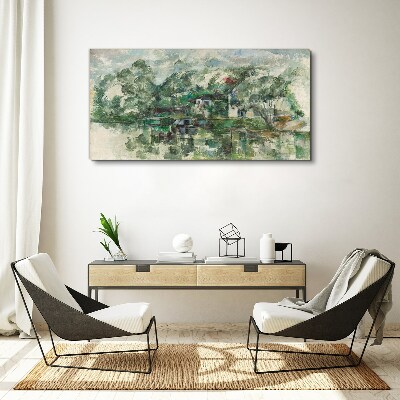 A peaceful landscape by the water Print on canvas