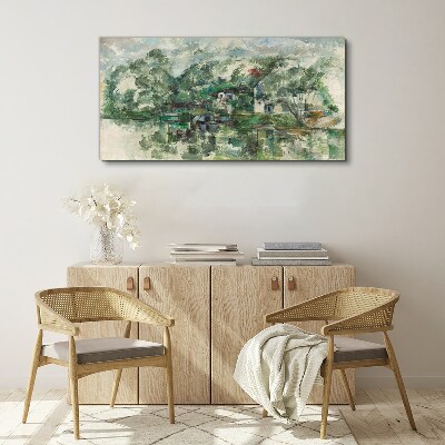 A peaceful landscape by the water Print on canvas