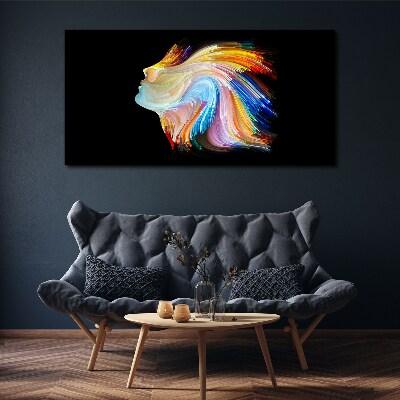 Colorful silhouette in motion Print on canvas