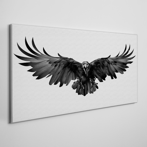 Black Eagle in Flight Canvas wall art