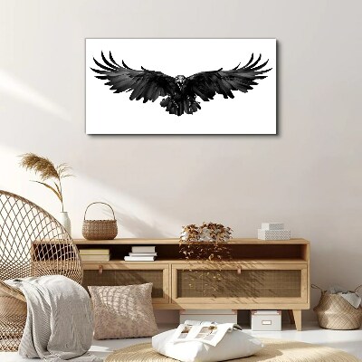 Black Eagle in Flight Canvas wall art