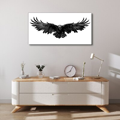 Black Eagle in Flight Canvas wall art