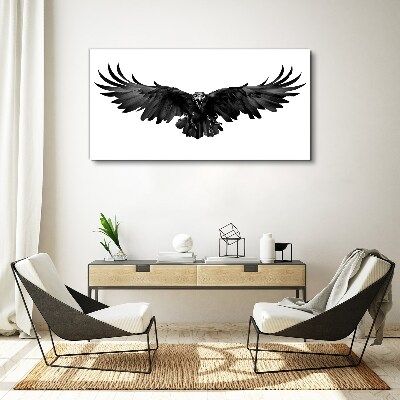 Black Eagle in Flight Canvas wall art