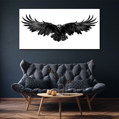 Black Eagle in Flight Canvas wall art