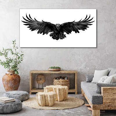 Black Eagle in Flight Canvas wall art
