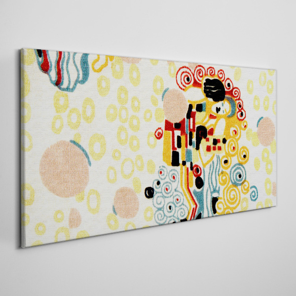 Colored circles and figures Canvas wall art
