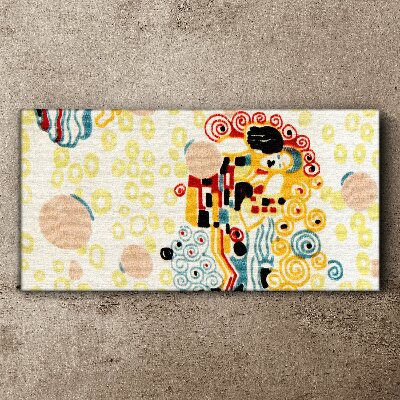 Colored circles and figures Canvas wall art