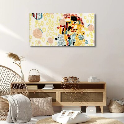 Colored circles and figures Canvas wall art