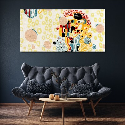 Colored circles and figures Canvas wall art