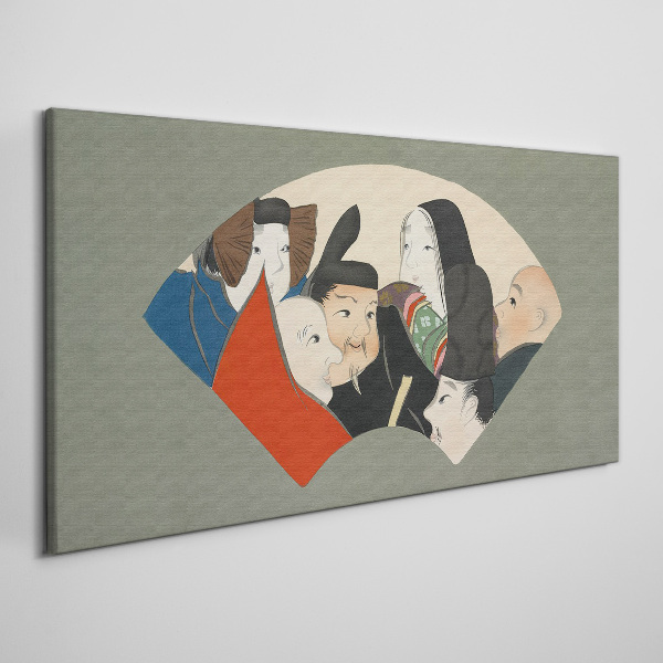 Traditional Japanese-style characters Print on canvas