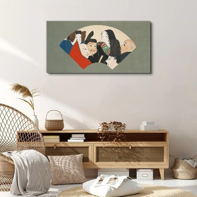 Traditional Japanese-style characters Print on canvas