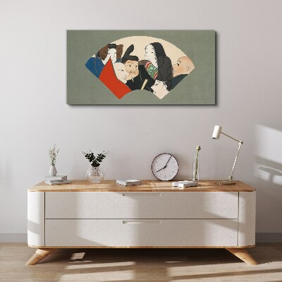 Traditional Japanese-style characters Print on canvas