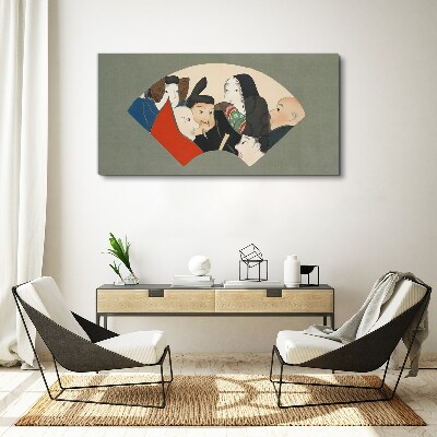 Traditional Japanese-style characters Print on canvas