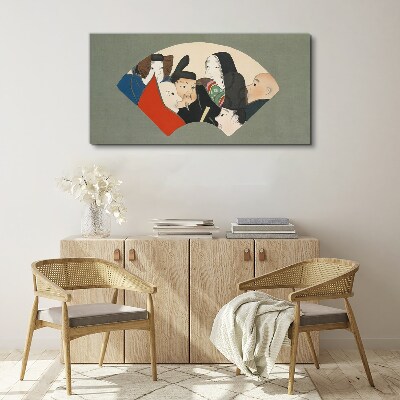 Traditional Japanese-style characters Print on canvas