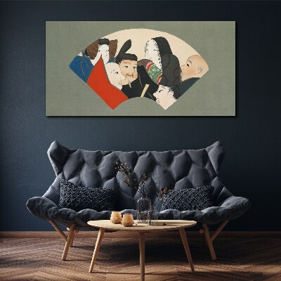 Traditional Japanese-style characters Print on canvas